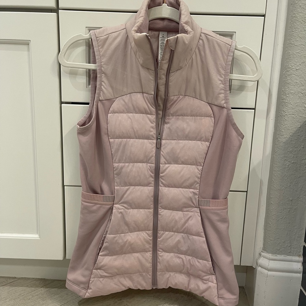 Lululemon Down For It All Vest-Size 4 Porcelain Pink